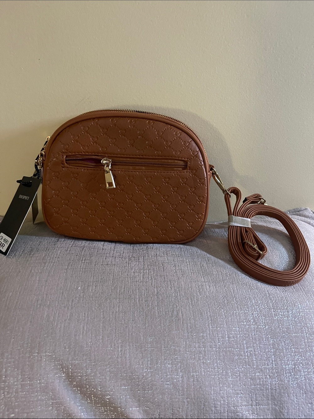 New DIOPHY vegan brown Crossbody bag - Picture 2 of 5